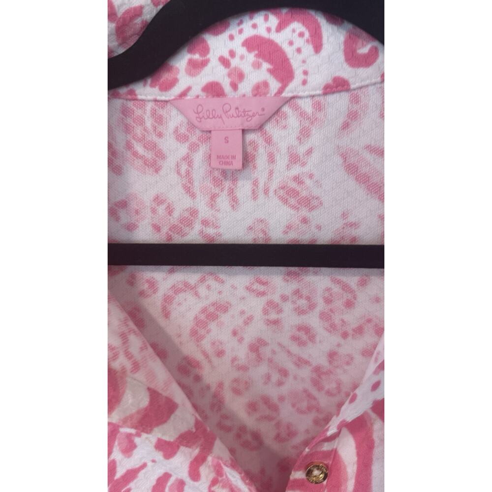 Lilly Pulitzer Rayna Get Spotted Pink Lion Dress Cut Out Back Size Small 3068 - Picture 5 of 10